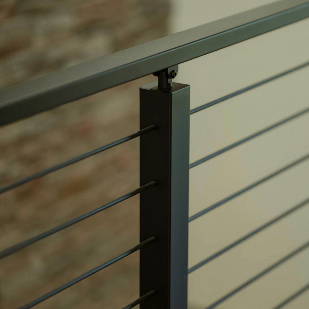 Close up of Signature Railing with onyx infill