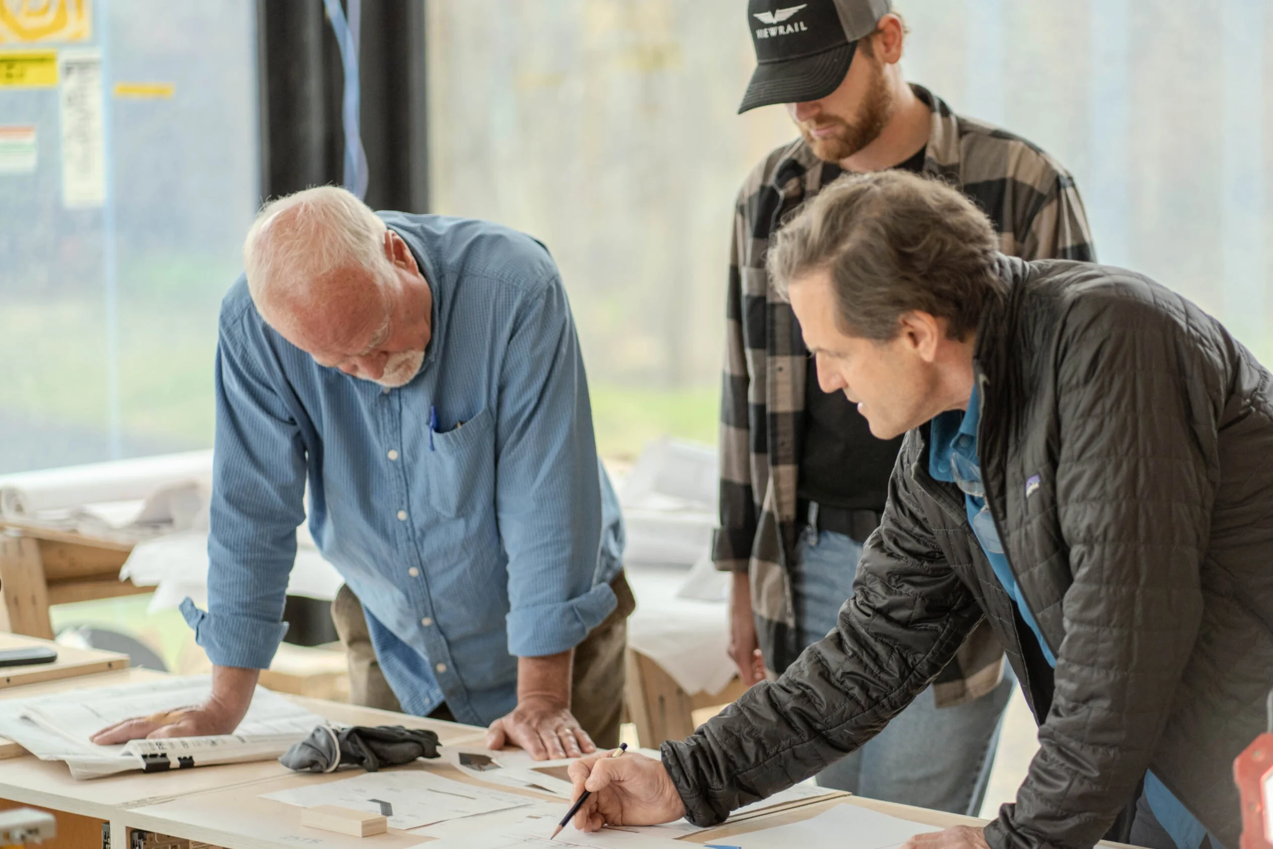 A team of Viewrail Certified Installers at a job site.